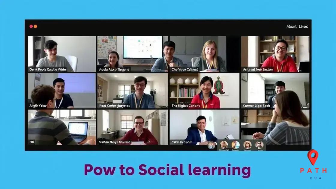 The role of social learning in online environments