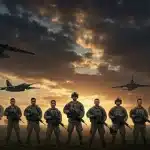 International military forces collaborating during a joint exercise