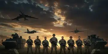 International military forces collaborating during a joint exercise