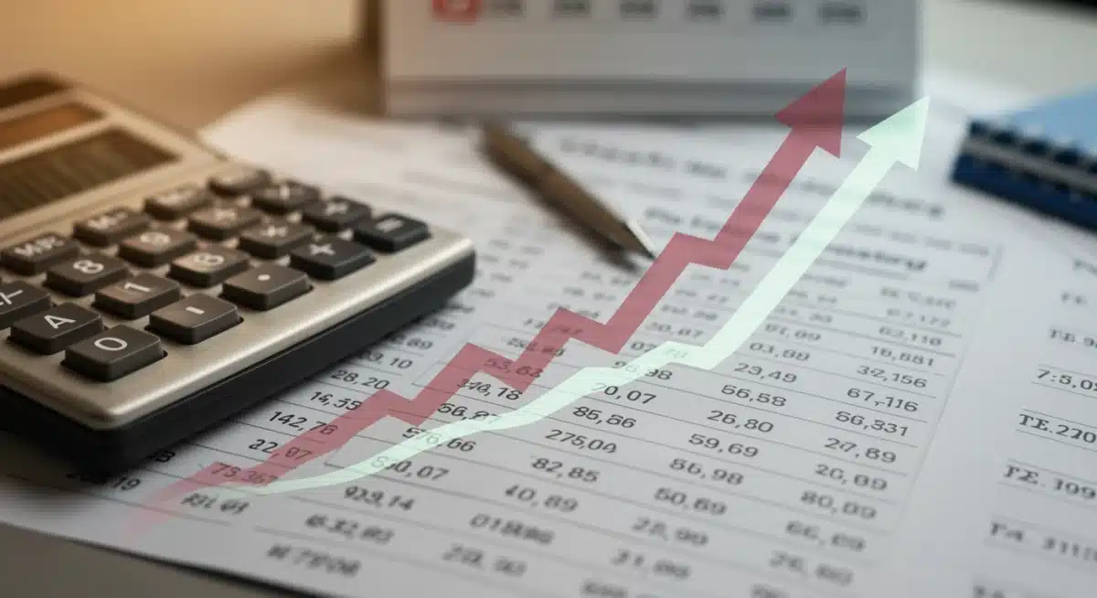 Mortgage calculator showing increased payments, symbolizing the financial impact of future interest rate hikes in 2026.