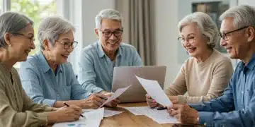 Seniors planning retirement finances with Social Security documents for 2026