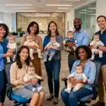 2026 Family Leave Benefits: Federal Expansions for Working Parents Working parents with children in a modern office