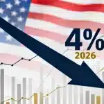 Illustration of a yield curve inversion with 4% Treasury bond returns projected for 2026.