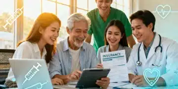 Diverse individuals reviewing ACA health insurance plans and subsidy information for 2026