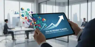 Diverse investment portfolio charts on tablet for 2026 retirement planning