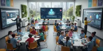 Students and teachers collaborating in a modern, inclusive classroom under new education reform
