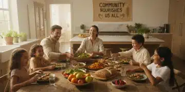 Family enjoying healthy meal with SNAP benefits
