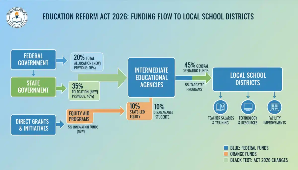 Infographic showing new education funding allocation models from the Education Reform Act 2026