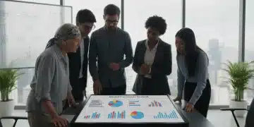 People reviewing state unemployment benefit data on a tablet for 2026