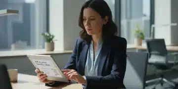 Woman reviewing FMLA benefits information on a tablet in 2026