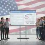 People reviewing new DHS visa processing guidelines for 2026