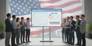 People reviewing new DHS visa processing guidelines for 2026