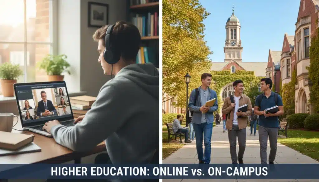 Online vs. In-Person Higher Education 2026: Costs & Outcomes